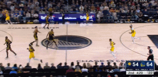 你给我起开！特纳顺下接球隔扣库里！