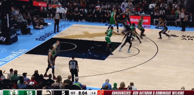 饼皇来了！亨特弧顶吊传 卡佩拉顺下转身接球&直接暴起怒扣布朗